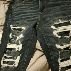 American Eagle distressed skinny next level jeans